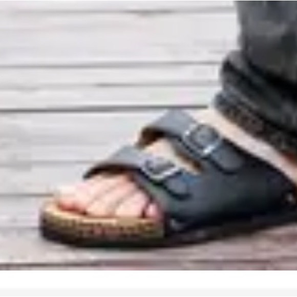 Unisex dark brown kids Cork Sandals Beach Flip Flop - Picture 4 of 4